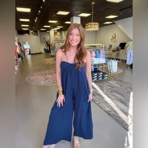 Montego Bay Wide Leg Jumpsuit- Large